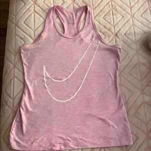 Pink Nike razor back tank top